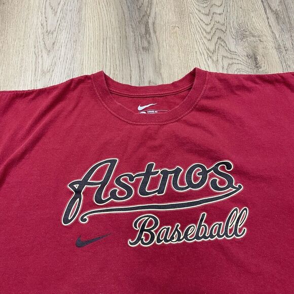 Houston Astros Shirt Mens XL Red MLB Baseball Nike Genuine Merchandise - Picture 2 of 10